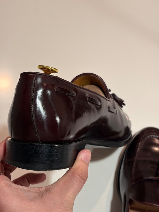 Berwick 1707 Men\'s Burgundy Shell Cordovan Tassel Loafers US 10.5 UK 9.5 main image 7